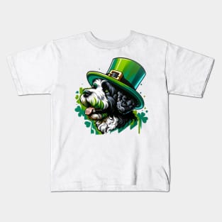 Portuguese Water Dog Celebrates Saint Patrick's Day Kids T-Shirt